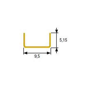 Omge canalino acc.ottonato 8,5x4,5 mm art.211