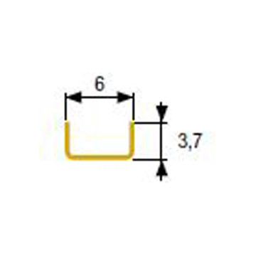 Omge canalino acc.ottonato 5,3x3,3 mm art.230