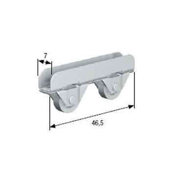 Carrello ruota nylon nichel.art.462-12/D