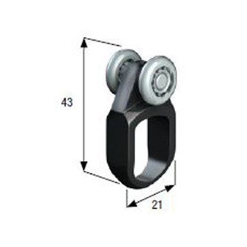 Omge carrello con asola ruote nylon art.903