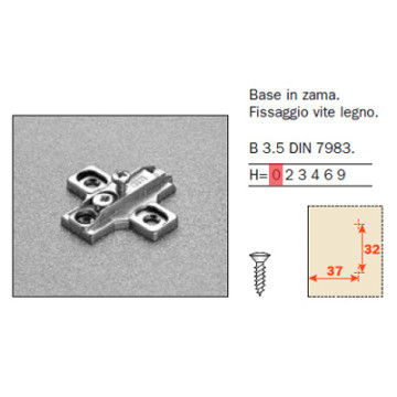Base Salice reg.vert.±2 H0 B2R3E09
