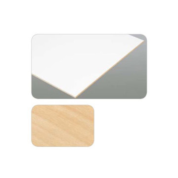 Fondo MDF acero sbian./bianco 2495x500x6,5 mm