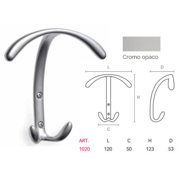 Appendiabito art.1020 cromo opaco