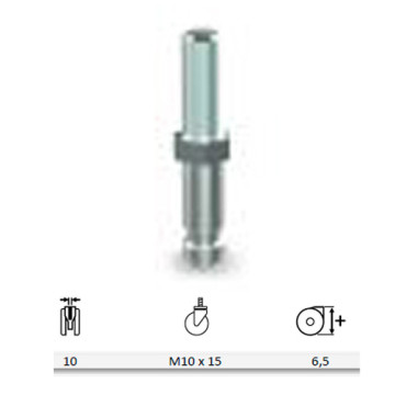 Perni M.10x15 mm per ruote 5920/5