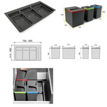 Telaio portarif.V.90 P482 H.266 GRIGIO 2x15+2x7LT