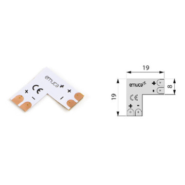 Connettore angolare Rolflex luce fredda/calda