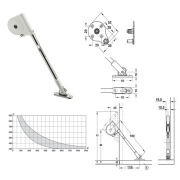 Braccio autofr.ribalta basso SDS C100 bianco