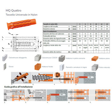 Tasselli nylon Mungo MQ 6x30