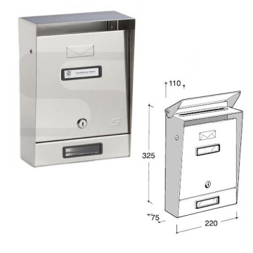 Cassetta posta acciaio inox cm 32x22x8
