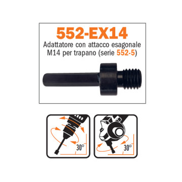 Adattatore per sega a tazza 552 M.14
